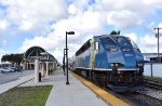 BL36PH on the rear of the northbound Tri-Rail train at Hialeah Market Station